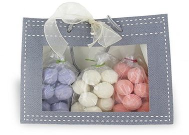 3 Bags 15 Mini Bath Bomb Paket Hadiah Wewangian Eksotis Ungu / Putih / Pink